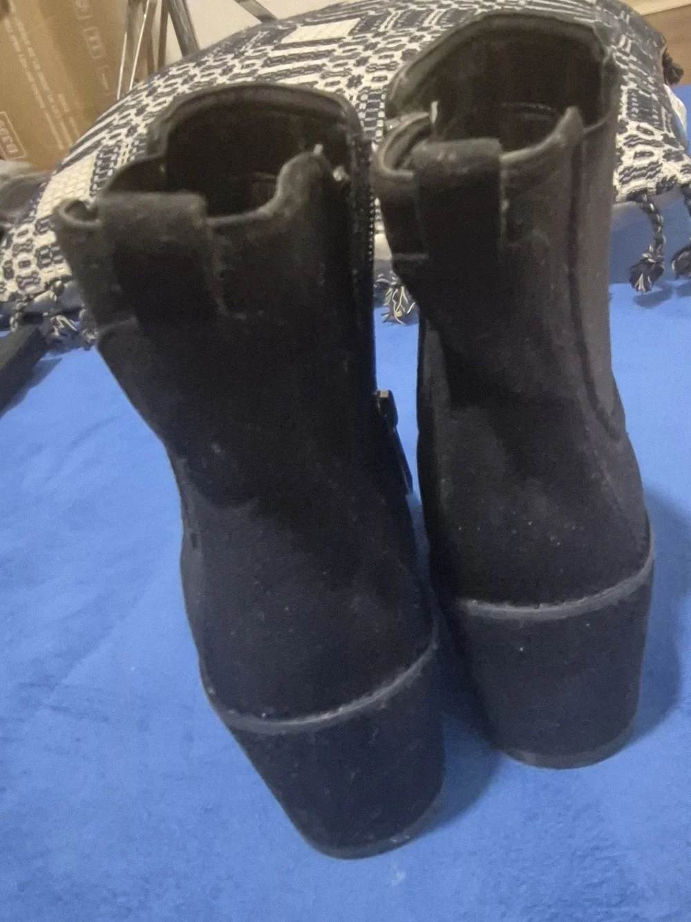 Women's Black Suede Ankle Boots - Sleek Everyday Style